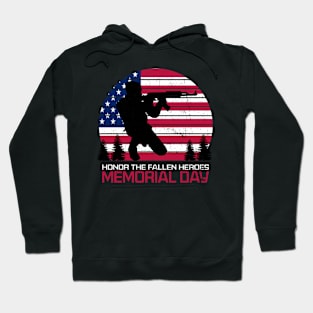 Honor The Fallen Heroes Memorial Day US Flag Hoodie